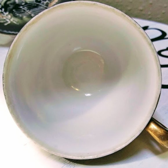 DRAGONWARE DEMITASSE CUP&SAUCER*MORIAGE*HAND PAINTED PORCELAIN*BETSON CHINA*VTG - Picture 8 of 10